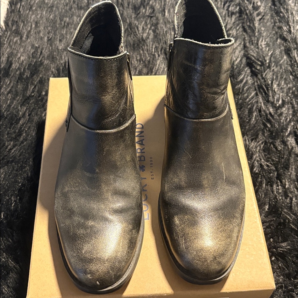 Timberland Metallic Leather Ankle Boots